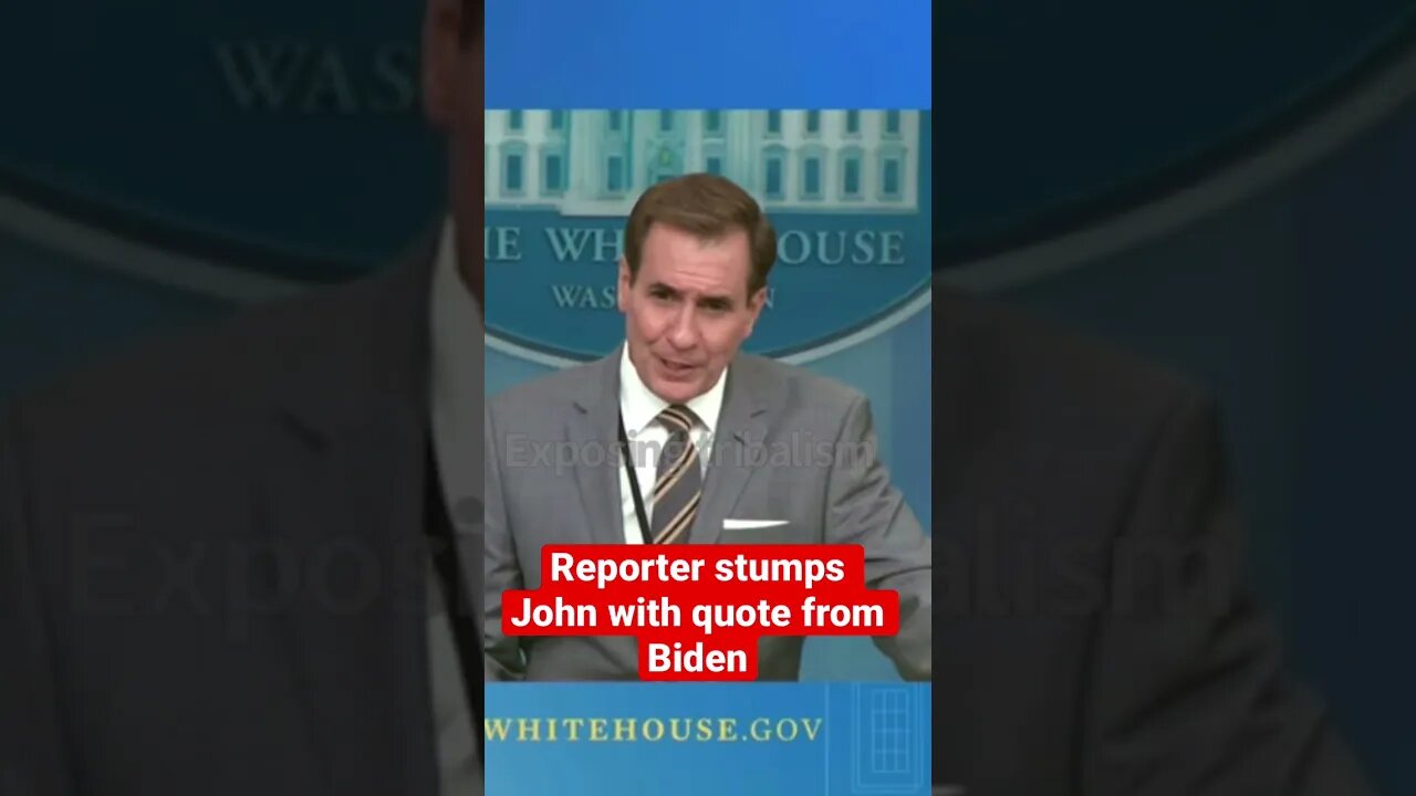 Reporter stumps NSC John Kirby at today’s press briefing￼