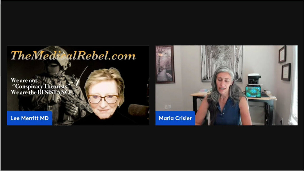 Lee Merritt MD interviews scientists Maria Crisler on Hydrogel, Frequency and hope.