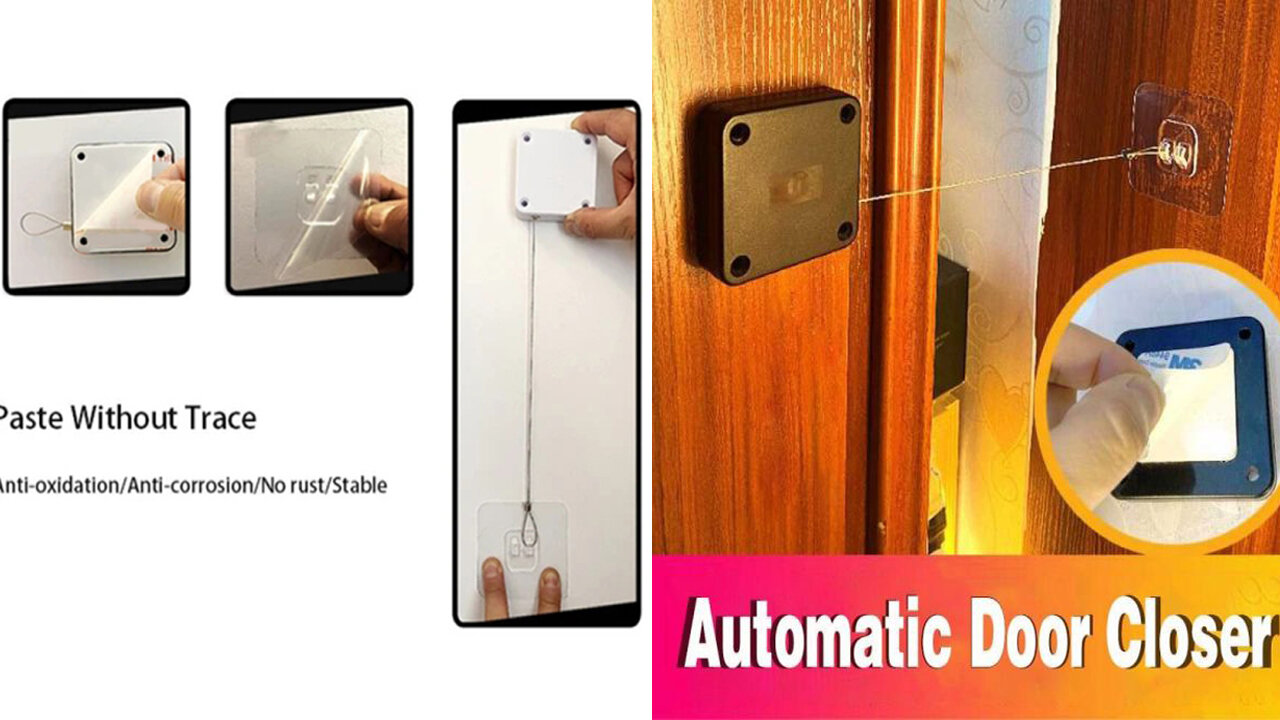 Automatic Door Closer Punch-Free Soft Close Door Closers For Sliding Door Glass Door