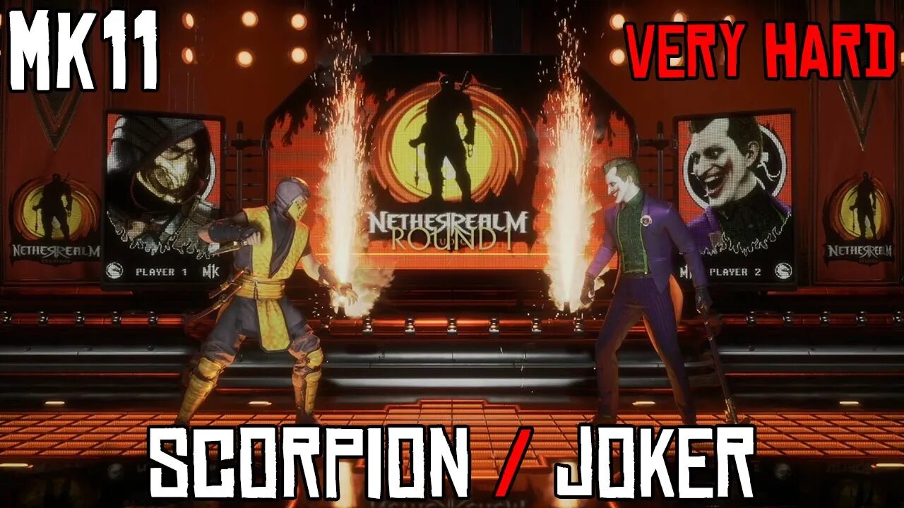 Mortal Kombat 11 | Scorpion vs Joker CPU Match | Very Hard Difficulty | Xbox Series S