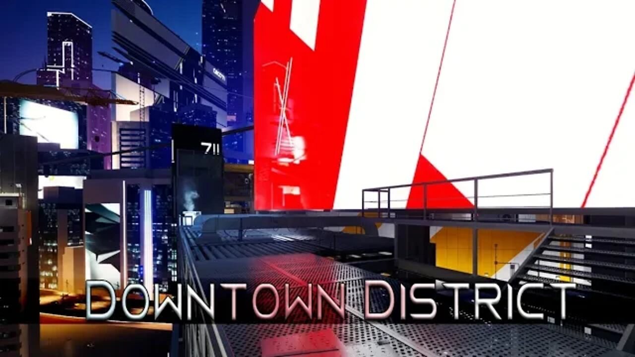 Mirror's Edge Catalyst - Downtown District [Exploration Theme - Night, Act 2] (1 Hour of Music)