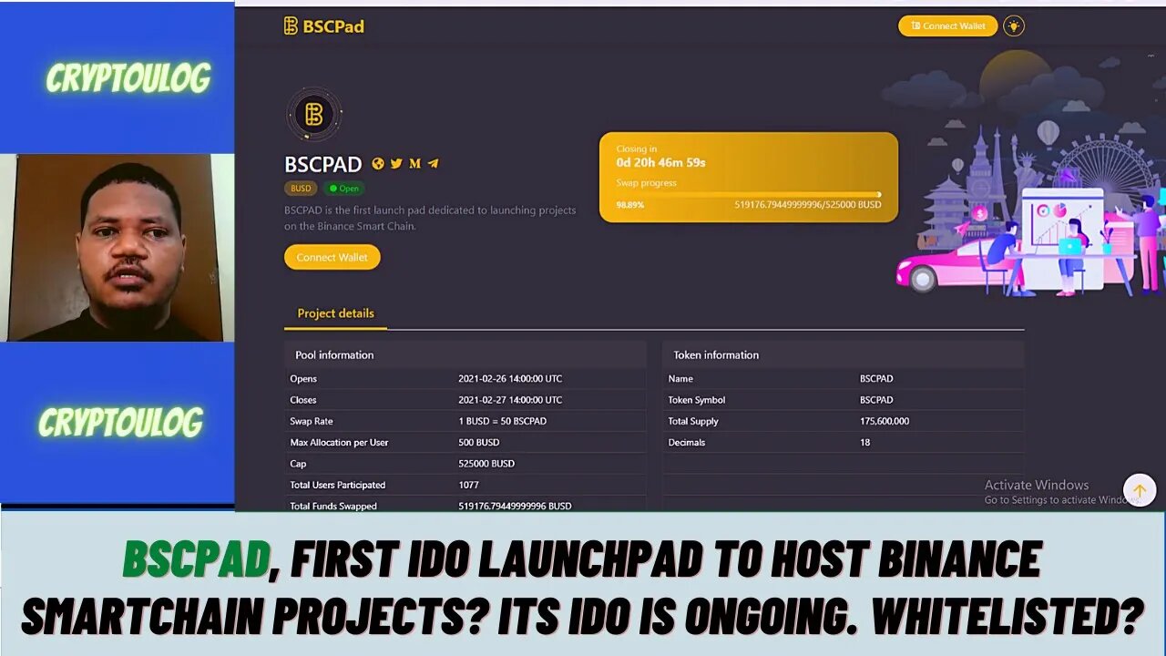 BSCPad, First IDO Launchpad To Host Binance SmartChain Projects? Its IDO Is Ongoing. Whitelisted?