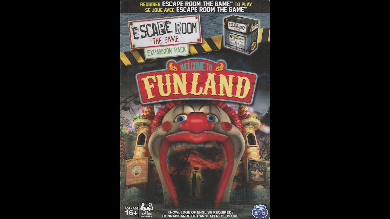 Escape Room: The Game - Welcome to Funland Expansion Pack (2016, Spin Master) -- What's Inside