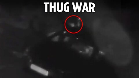 Machete-wielding thug SHOT in chest before slashing out at rival in newly released footage