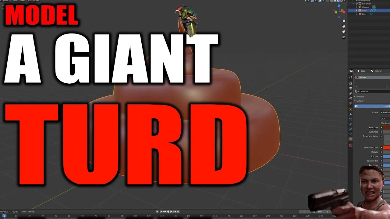 3D Model a Giant Turd | 3D Comedy Tutorial