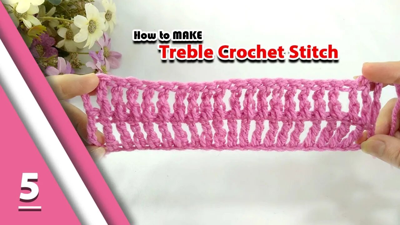 How To Make A Treble Crochet Stitch For Absolute Beginners Part 5 l Crafting Wheel