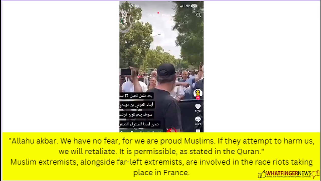 "Allahu akbar. We have no fear, for we are proud Muslims. If they attempt to harm us,