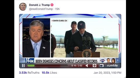 Donald J Trump TS post Jan 20, 2023, 1:50 PM