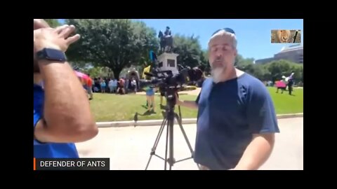 CBS Austin wants Defender of ants to leave and then asks police for help