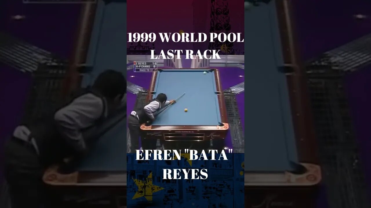 1999 World Pool Championship LAST RACK | Efren "BATA" Reyes vs Hao-Ping Chang #shorts