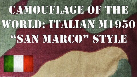 Camouflage of the World: Italian M1950 "San Marco" Style Pattern