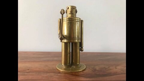 Scarce 1930’s Brass Robot lighter