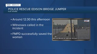 Police rescue Edison Bridge jumper