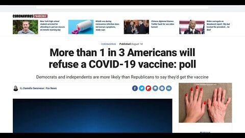 Why 1 in 3 will Refuse the Risky Covid 19 Vaccine and I'm one of them