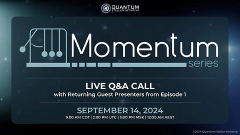 MOMENTUM SERIES Ep. 1 - Live Q&A Call (Sep 14, 2024)