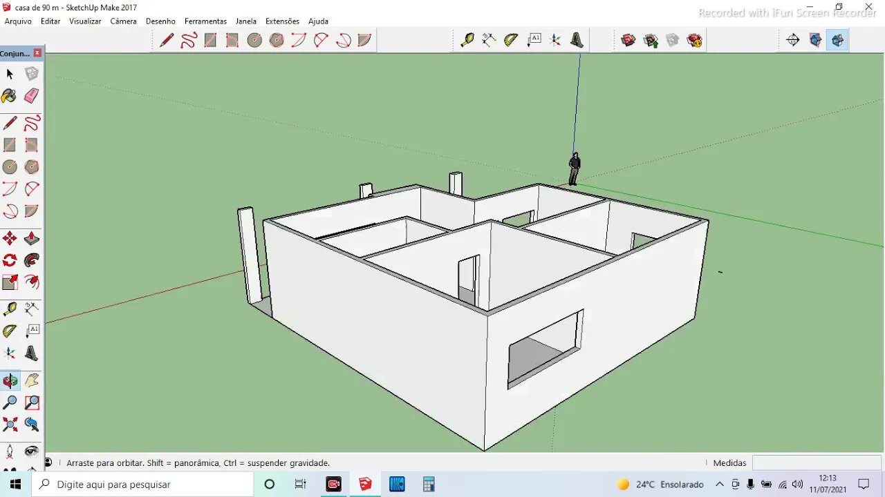 modelando casa de 90m2 sktc0hup #part1