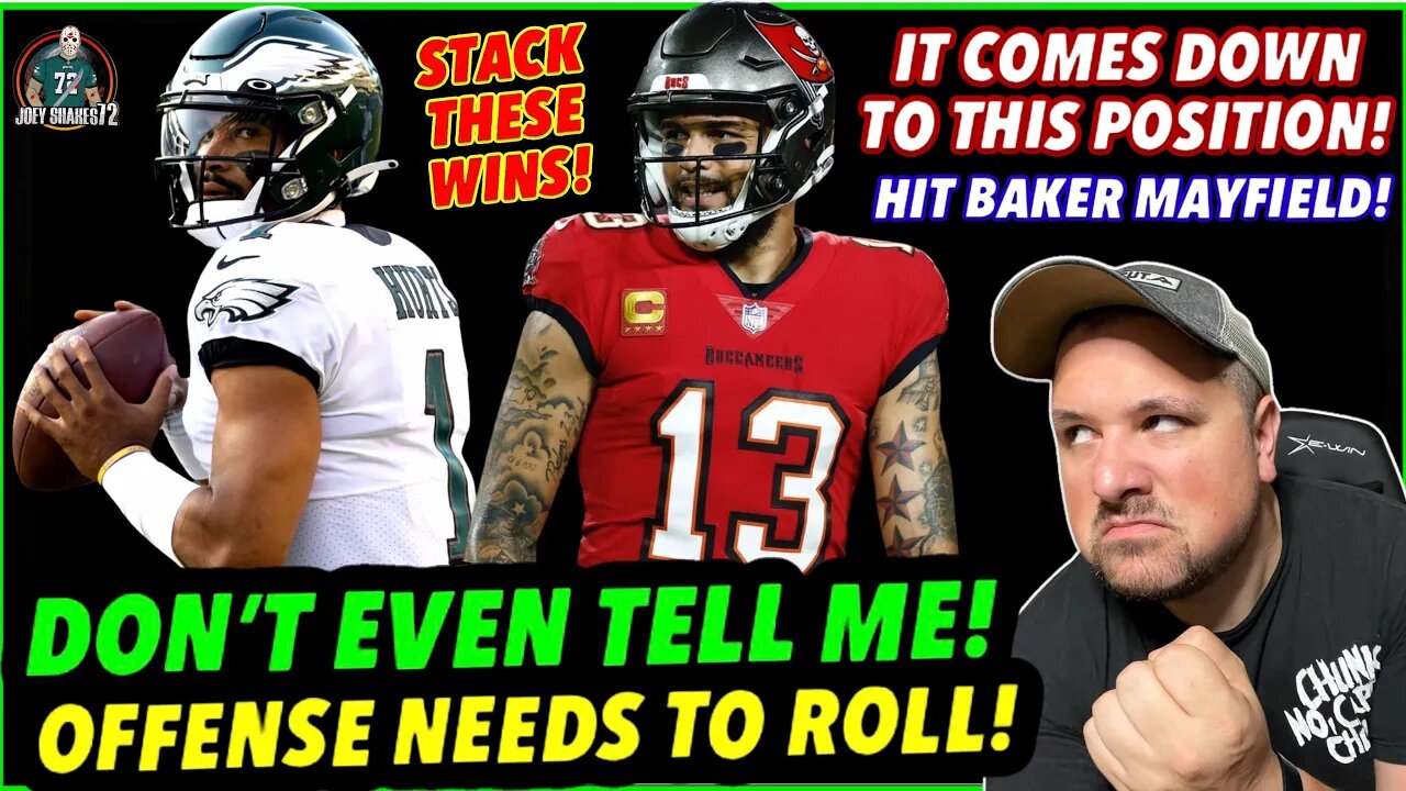 DONT EVEN TELL ME! THIS IS WHY IM WORRIED! GET THIS OFFENSE ROLLING! EAGLES BUCS MNF RANT! HUGE RANT