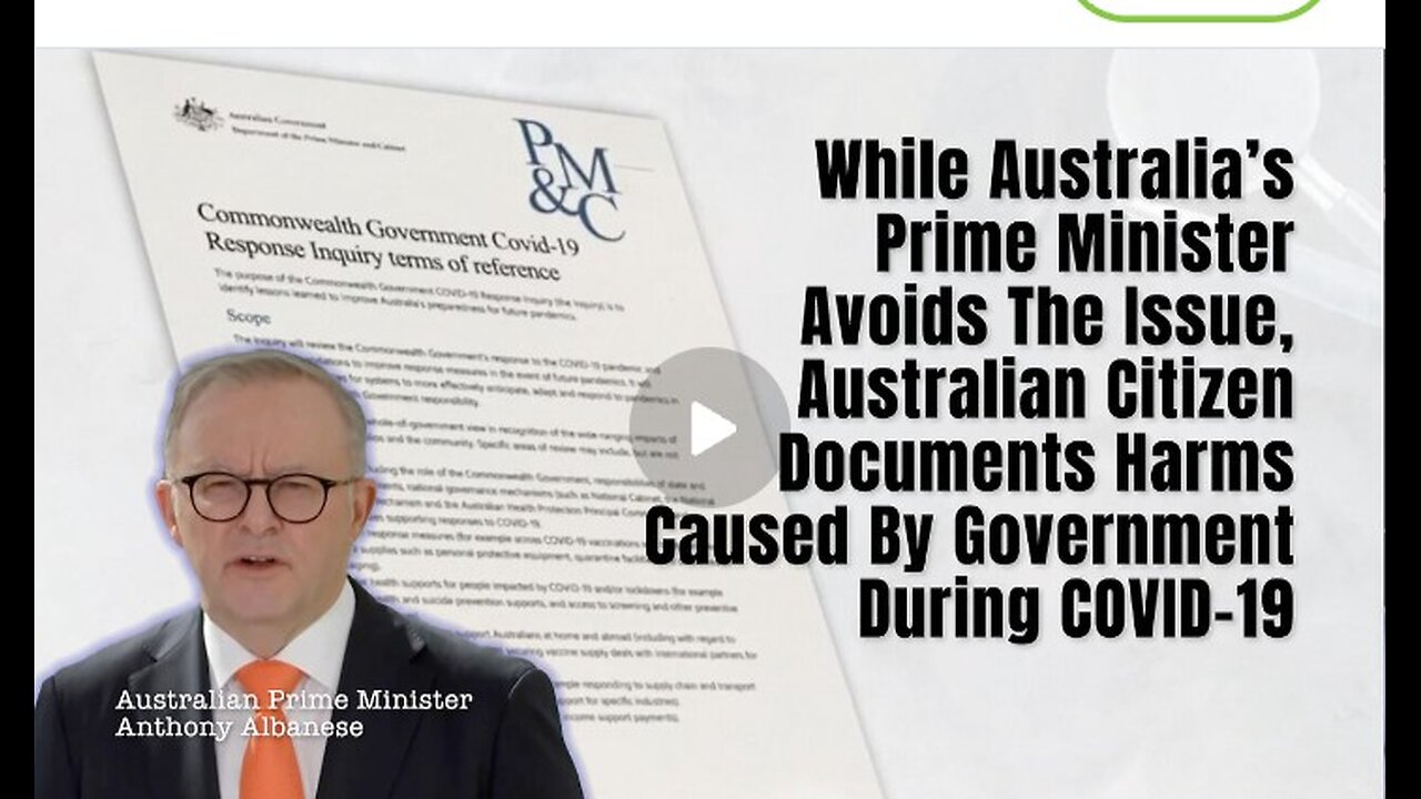 While PM Avoids The Issue, Australian Citizen Documents Harms Caused By Government During COVID-19; This needs to happen in the USA!