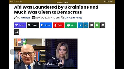 Former Minister: At Least Half of US Aid Was Laundered by Ukrainians and Much Was Given to Democrats