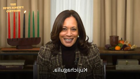"African-American" Kamala Harris shares Kwanzaa message.