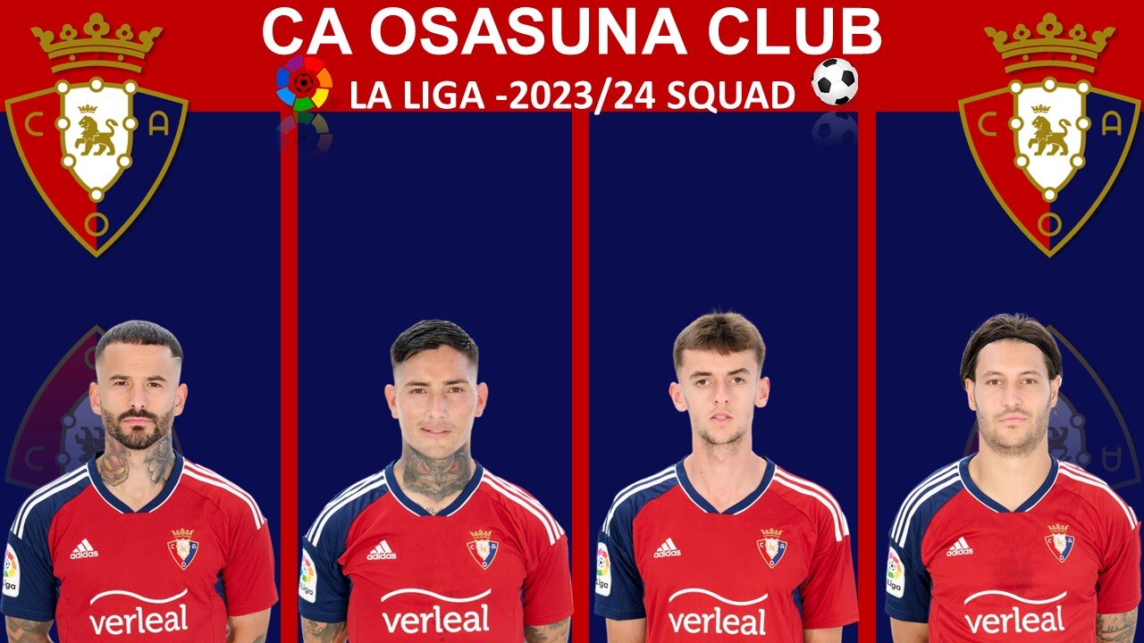 CA OSASUNA CLUB 2023/24 SQUAD || La Liga League || Watch Full Video || Do Like,Share & Subscribe||