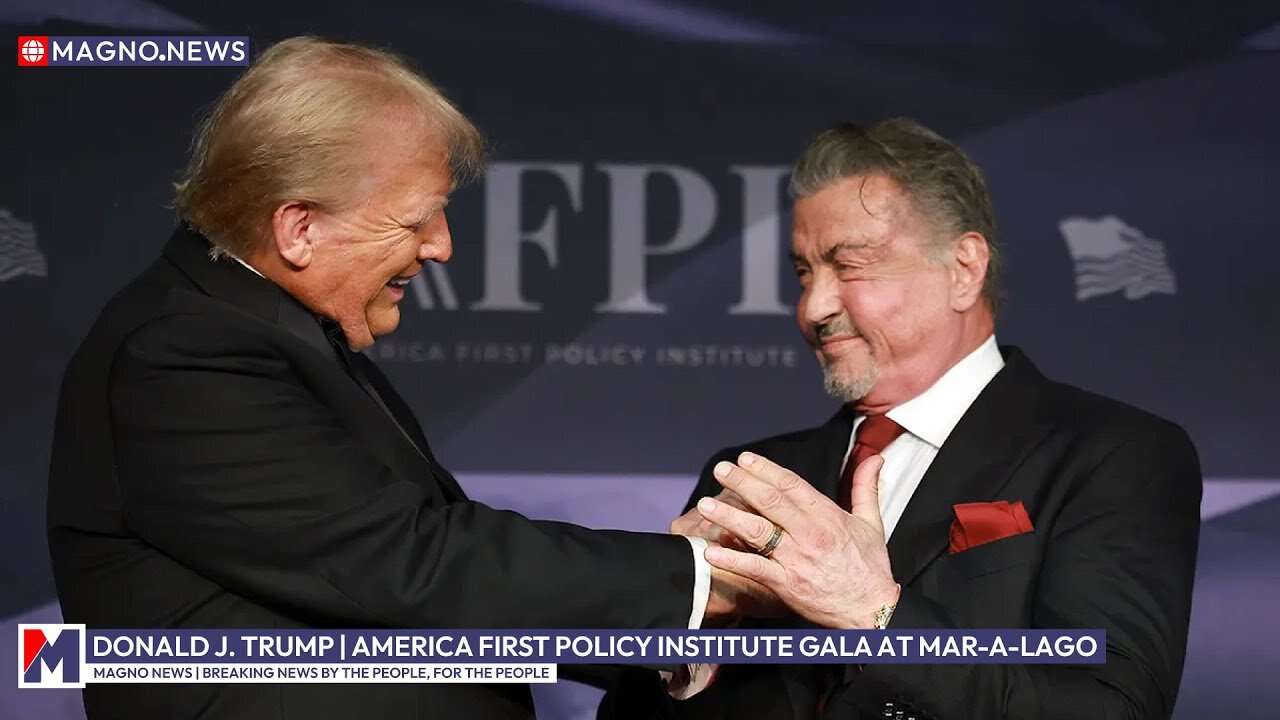 President Trump Introduced by Sylvester Stallone at America First Policy Institute Gala in Mar-a-Lago (11/15/24)