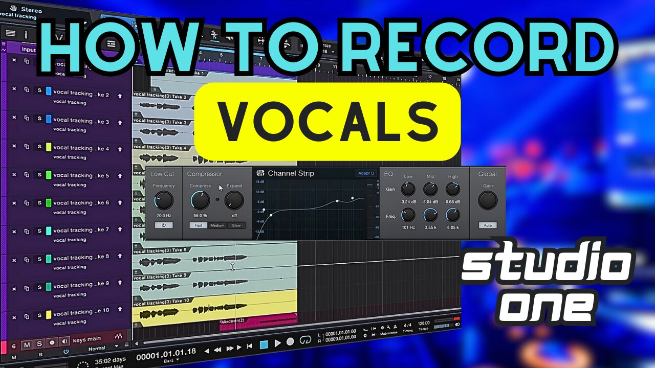 How to record Vocals in STUDIO ONE 6!