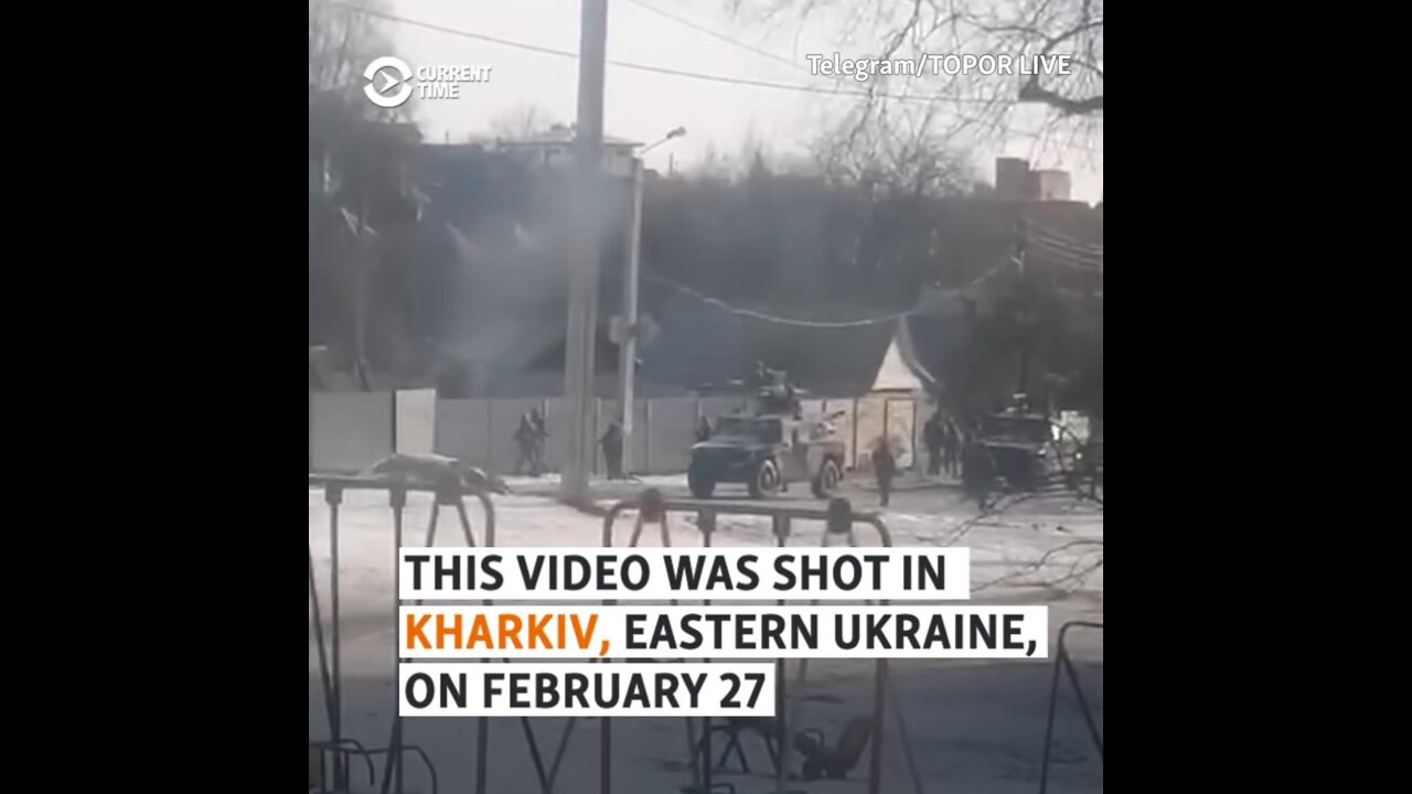 Phone Video Shows Russian Troops Firing In Kharkiv