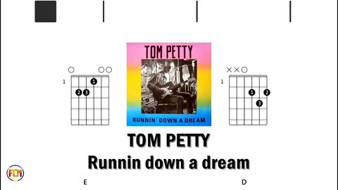 TOM PETTY Runnin down a dream - (Chords & Lyrics like a Karaoke) HD