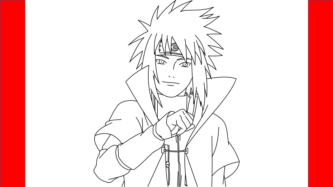 How To Draw Minato Namikaze From Naruto - Step By Step Drawing