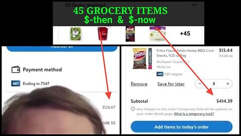 Price for 45 GROCERY ITEMS- then & now! / #Bidenomics