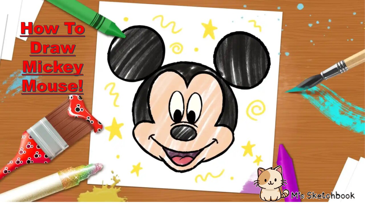 How to draw Mickey Mouse