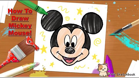 How to draw Mickey Mouse