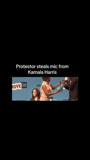 Fake News Kamala Harris Had Protester Steal Mic. ; No Secret Service