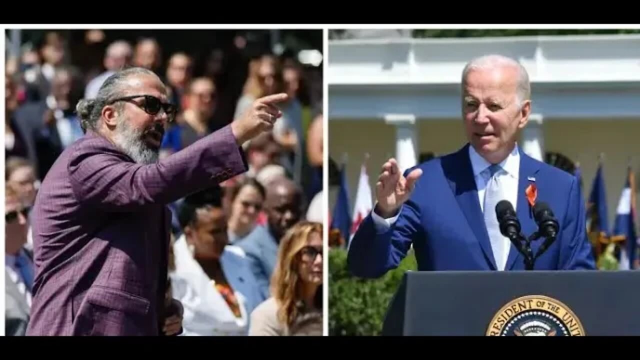 Joe Biden was interrupted by a heckler during his speech on gun control