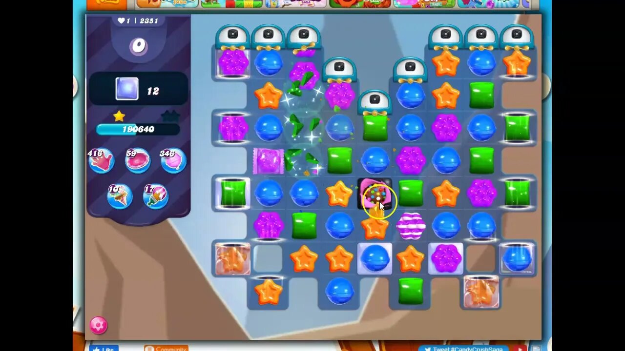 Candy Crush Level 2351 Talkthrough, 20 Moves 0 Boosters