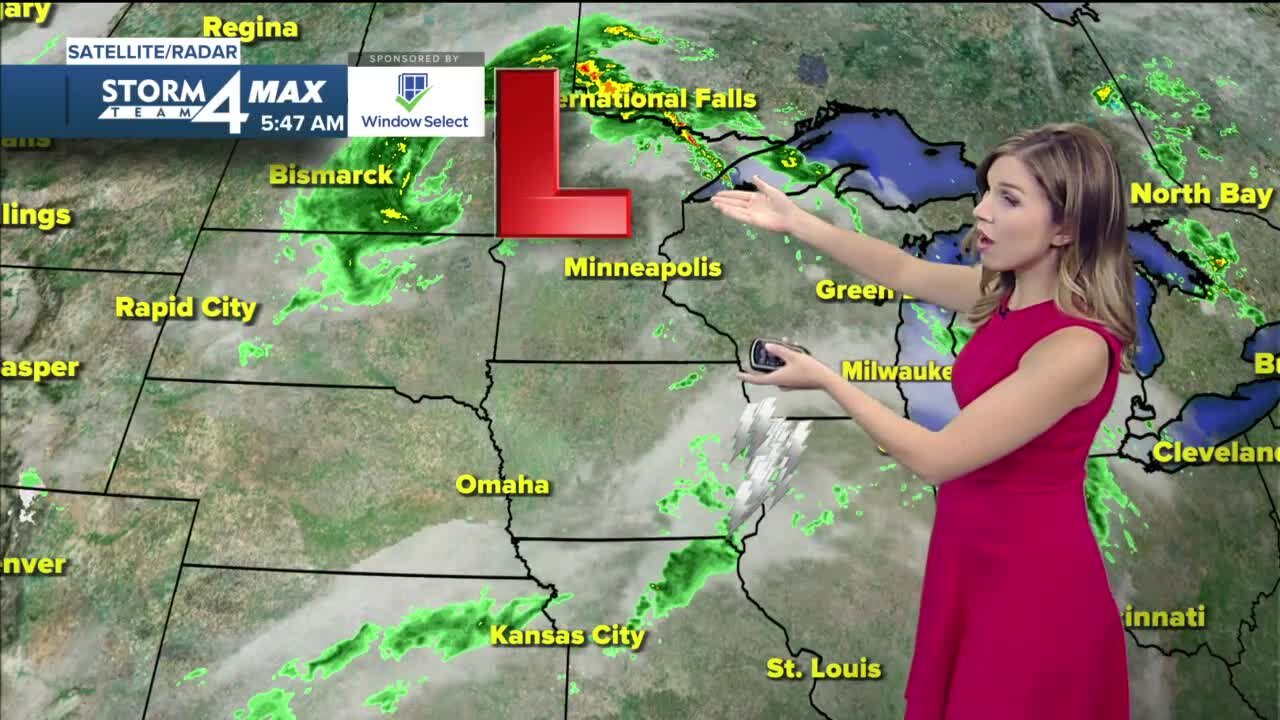 Warm Sunday with chance for thunderstorm