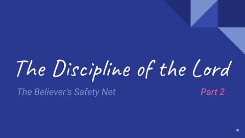 The Discipline of the Lord Part 2