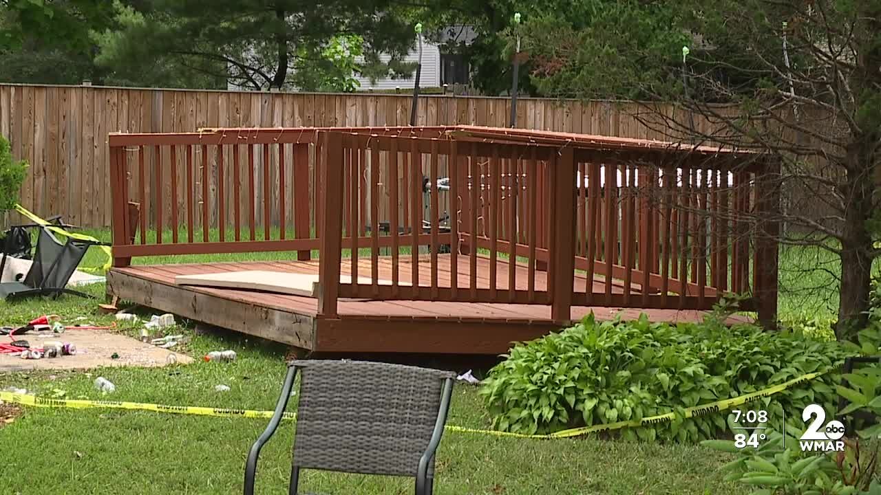 Home deck collapse leaves a dozen people hospitalized in Glen Burnie