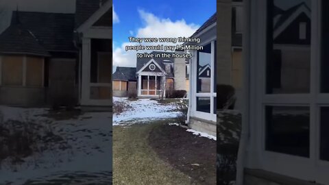 Abandoned Mansion and Housing Development in the Chicago Suburbs