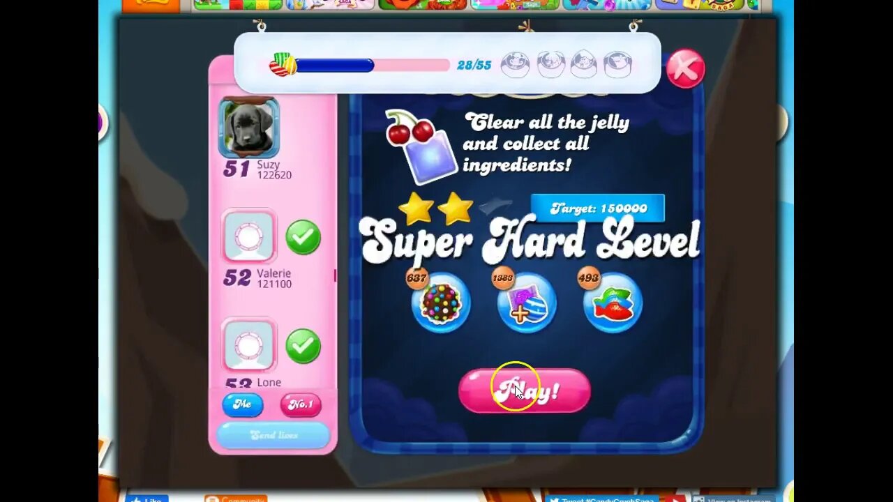 Candy Crush Level 2654 Talkthrough, 15 Moves 0 Boosters