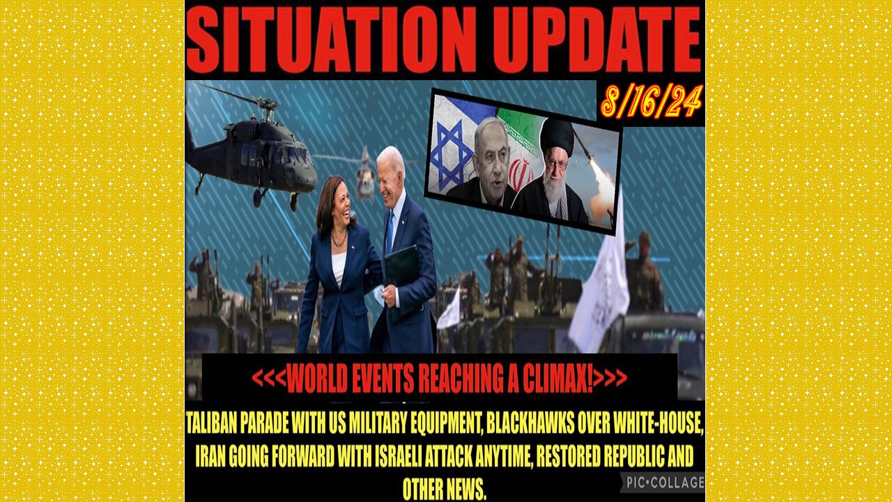 SITUATION UPDATE 8/16/24 - Worldwide Events Reaching A Climax, No way out, Vt Intel