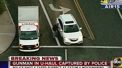 Gunman taken down by police after pursuit in U-Haul truck