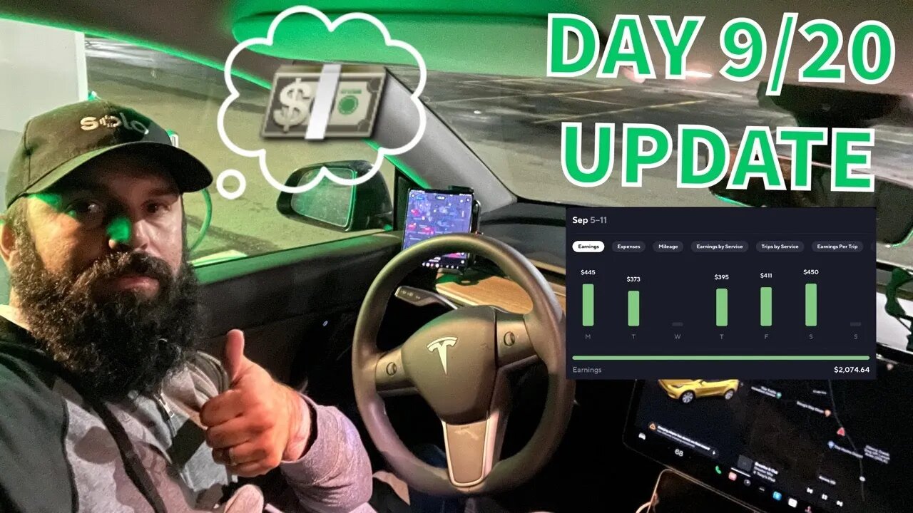 Making Bank On Saturday In Tesla With Uber Lyft And DoorDash Top Dasher Smashing $400 In The Face