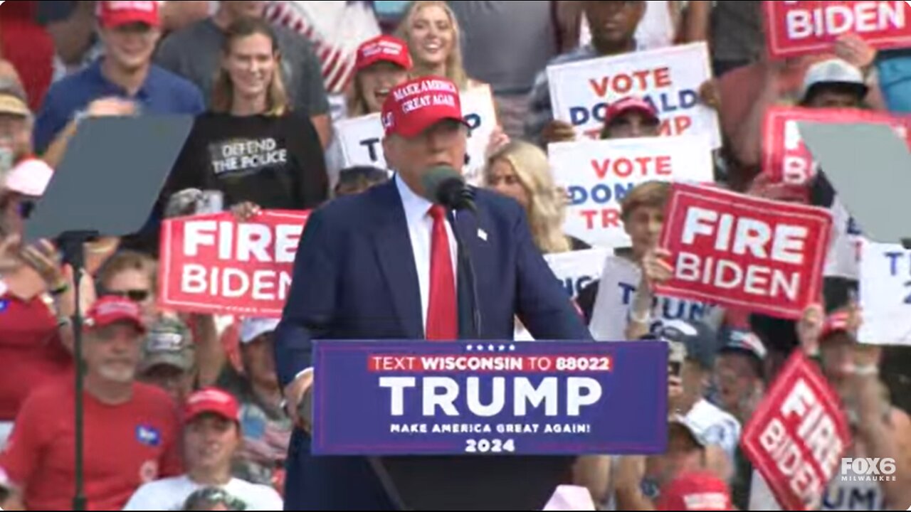 Watch live Trump courts voters at rally in Wisconsin