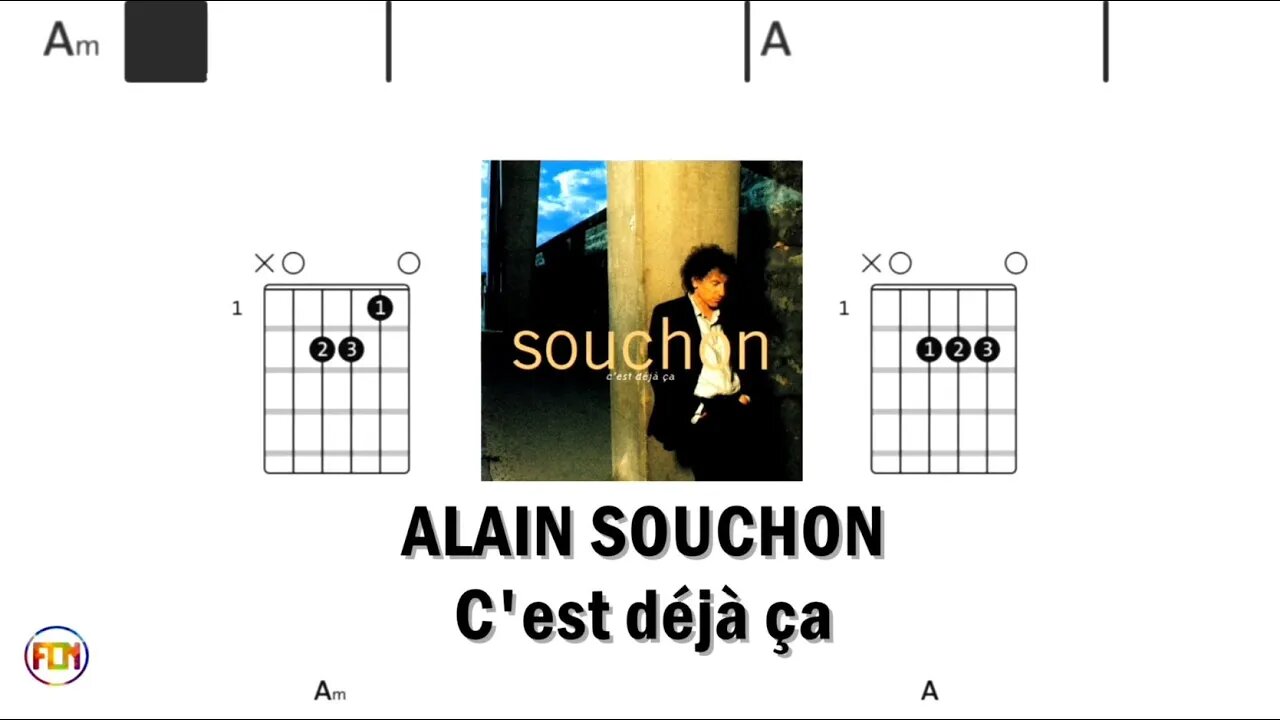 ALAIN SOUCHON C'est déjà ça - (Chords & Lyrics like a Karaoke) HD