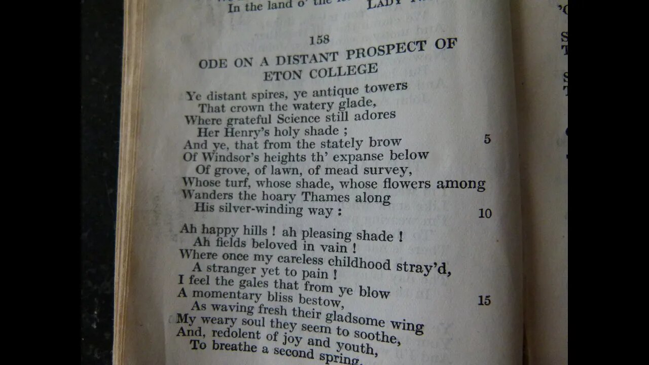 Ode On A Distant Prospect Of Eton College - T. Gray