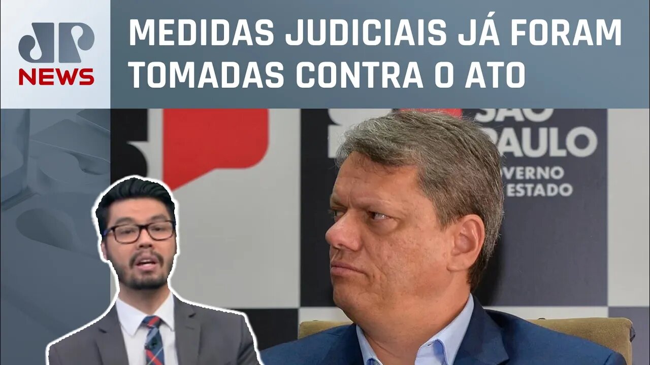 Segundo Tarcísio de Freitas, greves da Sabesp, metrô e CPTM são políticas; Kobayashi analisa