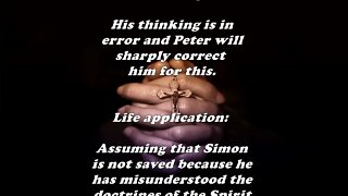 Daily Bible Verse Commentary - Acts 8:19