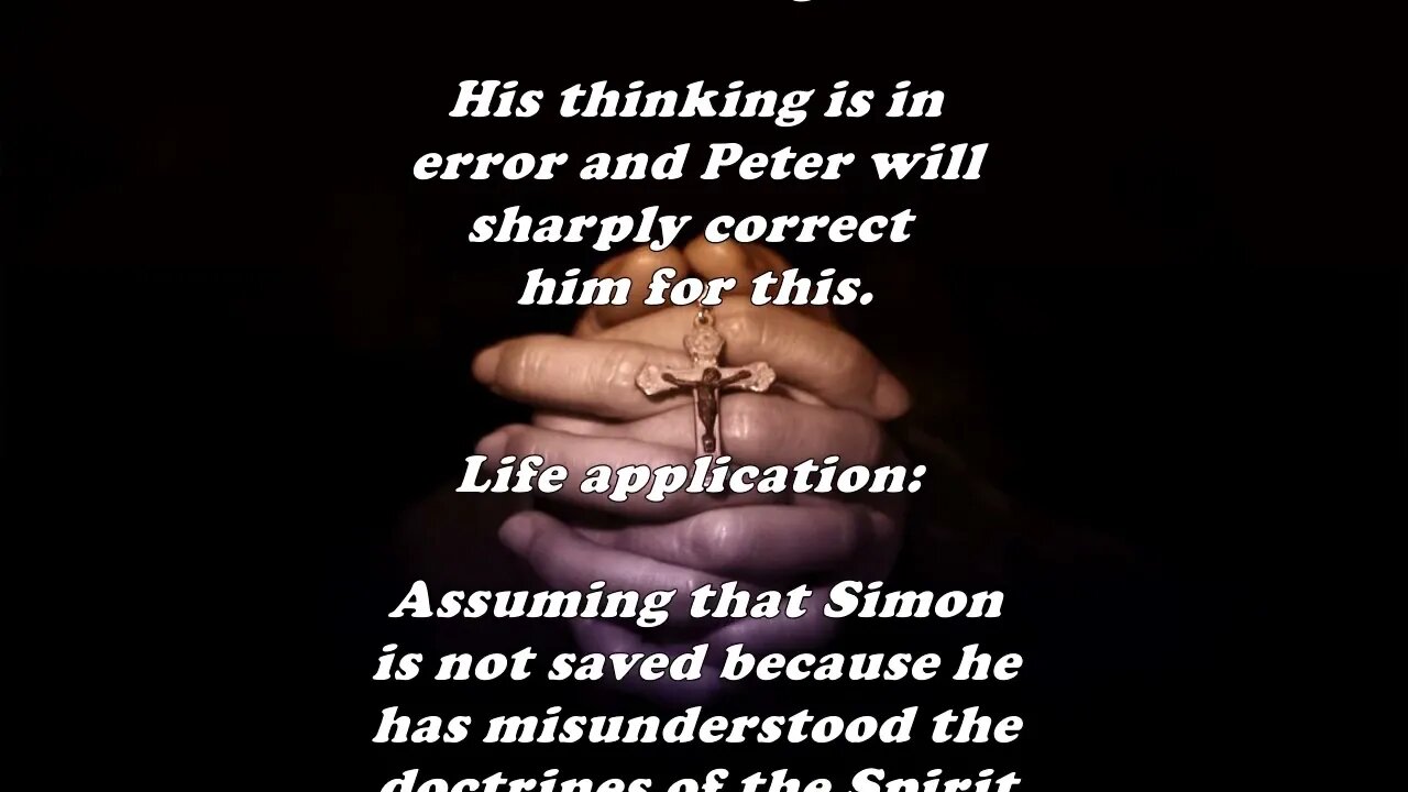 Daily Bible Verse Commentary - Acts 8:19